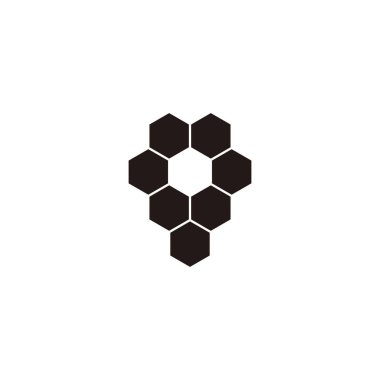 Diamond, hexagons geometric symbol simple logo vector