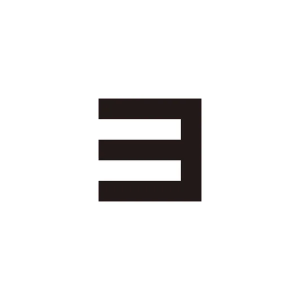 Number Outline Square Geometric Symbol Simple Logo Vector —  Vetores de Stock