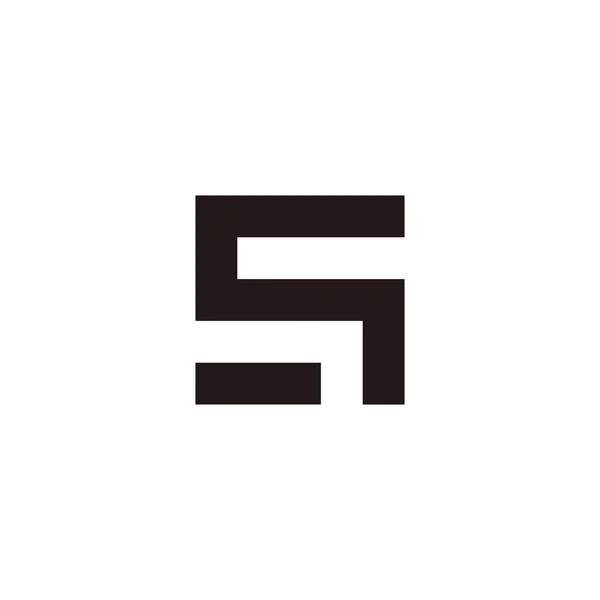 Γράμμα Περίγραμμα Τετράγωνο Γεωμετρικό Σύμβολο Απλό Διάνυσμα Λογότυπου — Διανυσματικό Αρχείο
