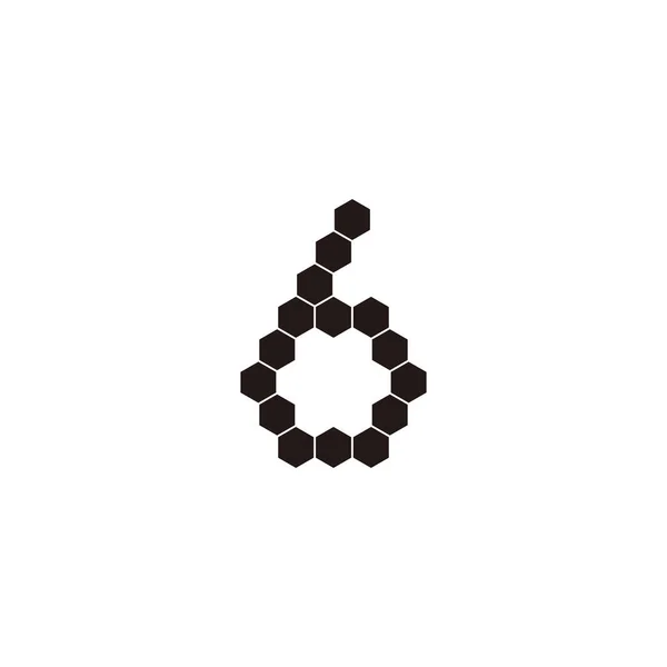 Number Hexagons Hexagon Geometric Symbol Simple Logo Vector — Wektor stockowy