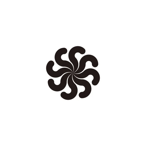 Літери Спіральний Геометричний Символ Простий Вектор Логотипу — стоковий вектор