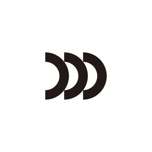 Letter Circle Geometric Symbol Simple Logo Vector — Vettoriale Stock