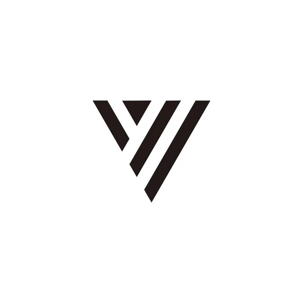 Letter Lines Triangle Geometric Symbol Simple Logo Vector — Vettoriale Stock