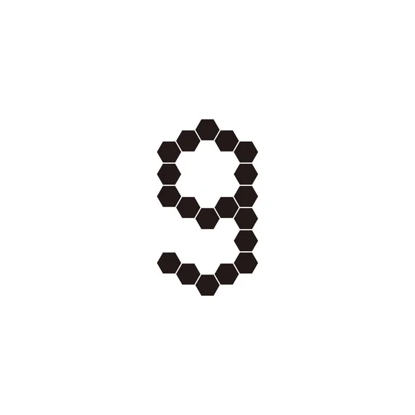 Літера Шестикутники Шестикутник Геометричний Символ Простий Вектор Логотипу — стоковий вектор