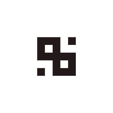 Number 8 squares, square geometric symbol simple logo vector