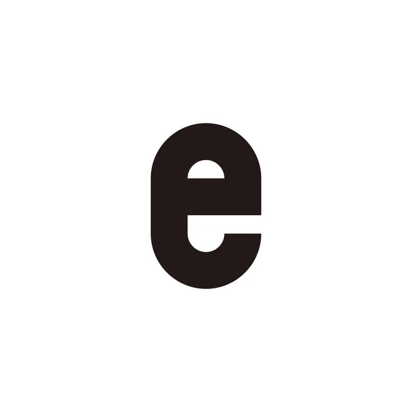Letter Capsule Outline Geometric Symbol Simple Logo Vector — Vettoriale Stock