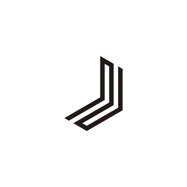 Letter Shaped Line Geometric Symbol Simple Logo Vector — ストックベクタ