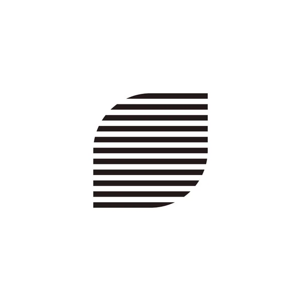 Геометрический Символ Полосы Листа Простой Вектор Логотипа — стоковый вектор