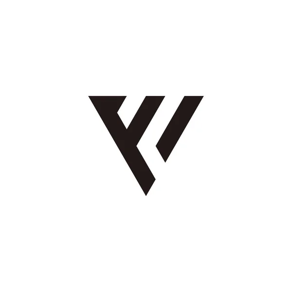 Letter Triangle Geometric Symbol Simple Logo Vector — Vetor de Stock