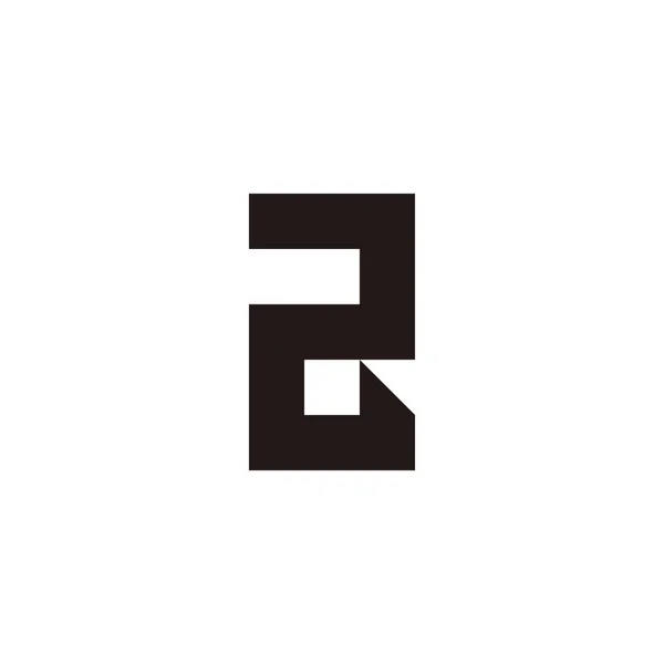 Letter Number Outline Square Geometric Symbol Simple Logo Vector — Image vectorielle