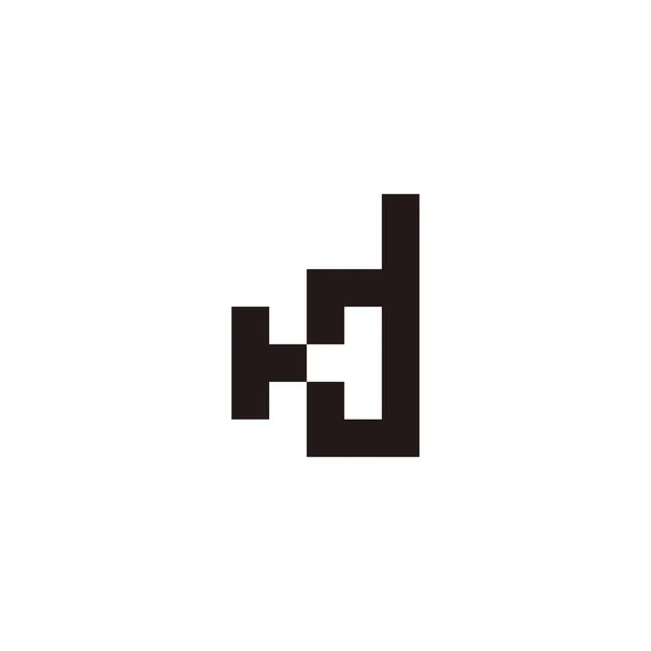 Letter Square Outline Geometric Symbol Simple Logo Vector — Vetor de Stock