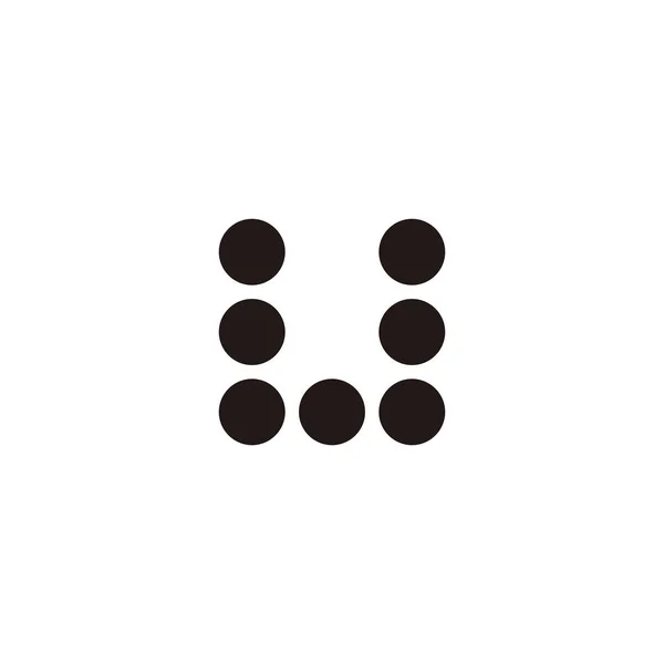 Letter Seven Circles Geometric Symbol Simple Logo Vector — Archivo Imágenes Vectoriales