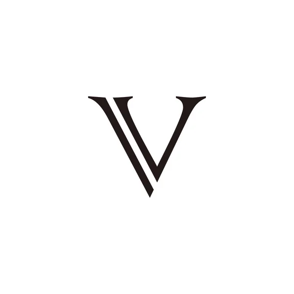 Letter Lines Double Geometric Symbol Simple Logo Vector —  Vetores de Stock