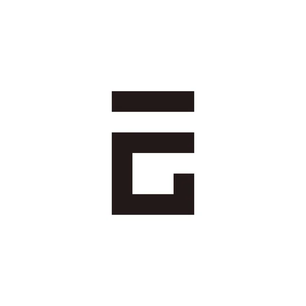 Letter Outline Geometric Symbol Simple Logo Vector — Stok Vektör