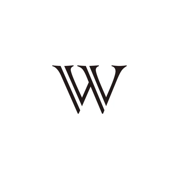 Letter Lines Double Geometric Symbol Simple Logo Vector —  Vetores de Stock