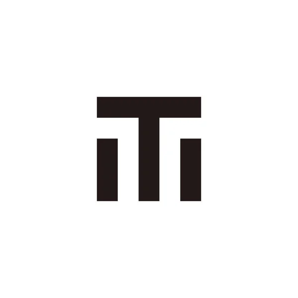 Letter Tm mT T m square, outline geometric symbol simple logo vector