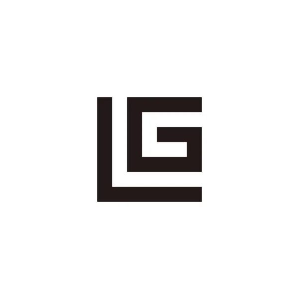 Літера Квадрат Схема Геометричного Символу Простий Вектор Логотипу — стоковий вектор