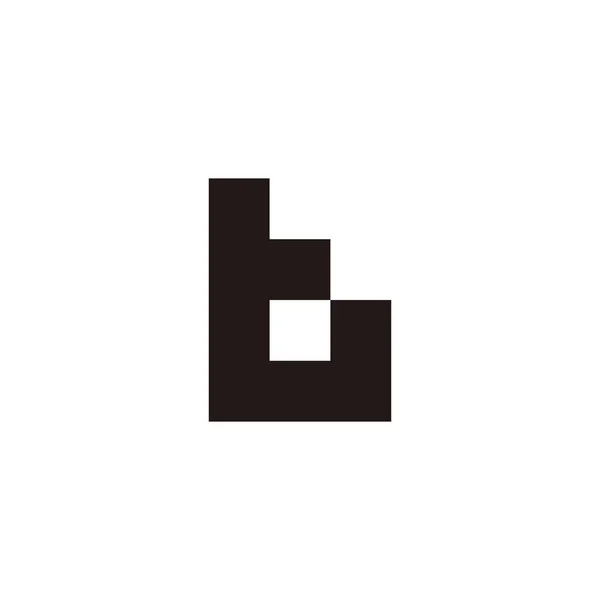 Letter tb bt t b square, outline geometric symbol simple logo vector