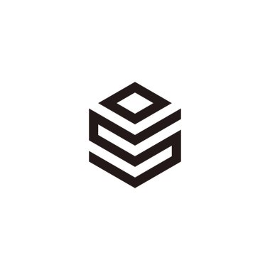 Letter So oS S o hexagon geometric symbol simple logo vector