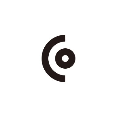 Letter C and o circle geometric symbol simple logo vector