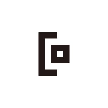 Letter C and o square geometric symbol simple logo vector