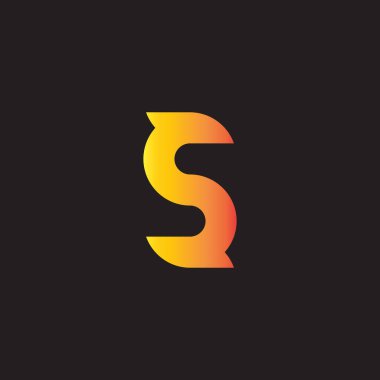 Letter S blaze geometric symbol simple logo vector