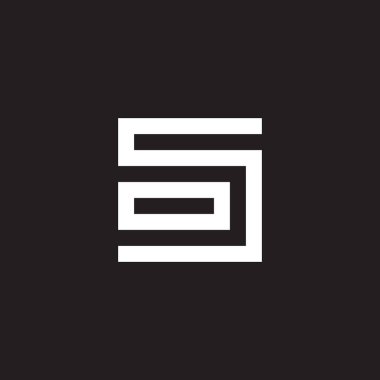 Letter S and o square geometric symbol simple logo vector
