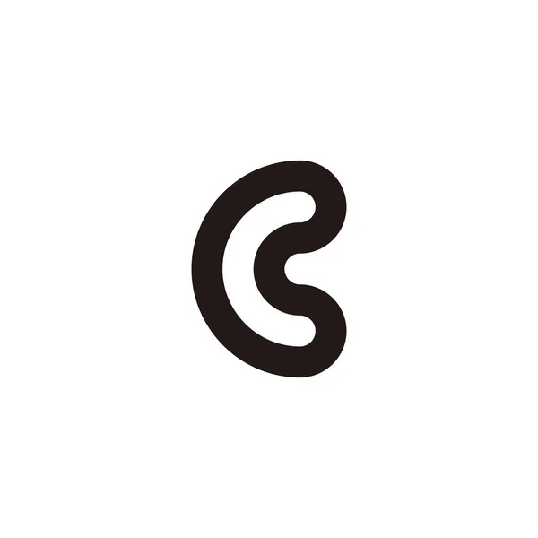 Letter Curve Outline Geometric Symbol Simple Logo Vector — Stock vektor