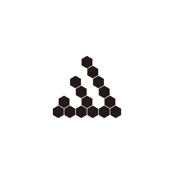 Letter Hexagons Triangle Geometric Symbol Simple Logo Vector — Wektor stockowy