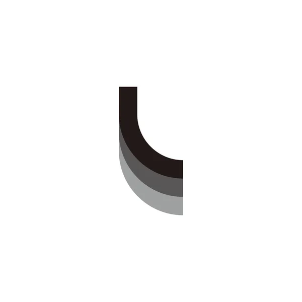 Three Letter Color Geometric Symbol Simple Logo Vector — Stockvector