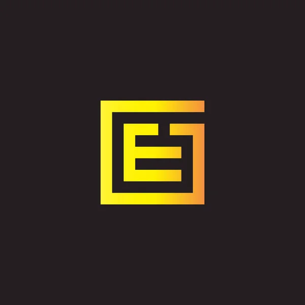 Letter Square Elegant Geometric Symbol Simple Logo Vector — Image vectorielle