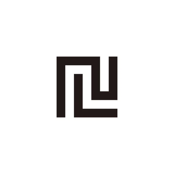 Letter Square Building Geometric Symbol Simple Logo Vector — Stockvektor