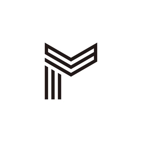 Letter Lines Geometric Symbol Simple Logo Vector — 스톡 벡터