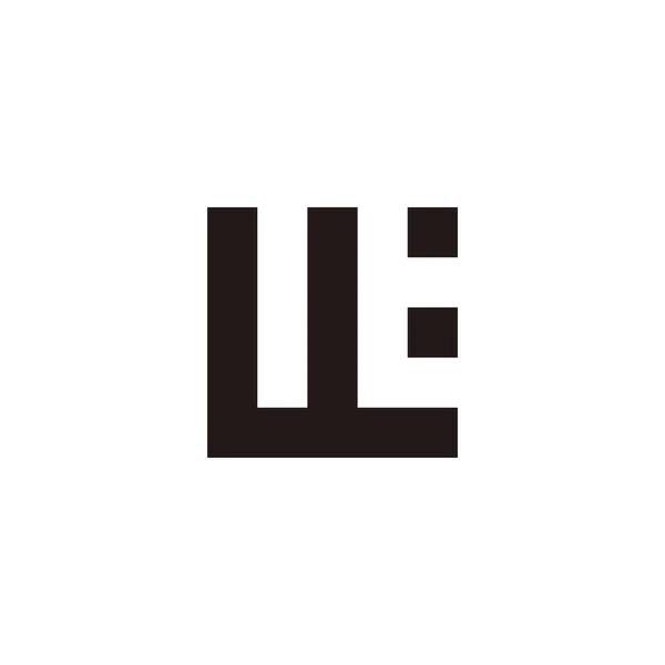Γράμμα Και Τετράγωνο Τελείες Γεωμετρικό Σύμβολο Απλό Διάνυσμα Λογότυπο — Διανυσματικό Αρχείο