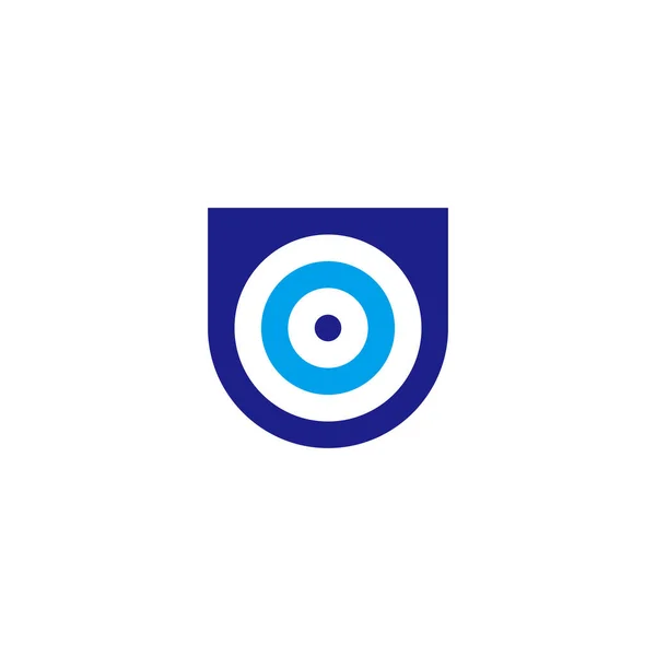 Letter Shield Circle Geometric Symbol Simple Logo Vector — ストックベクタ