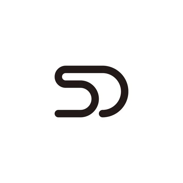 Letter Curve Geometric Symbol Simple Logo Vector —  Vetores de Stock