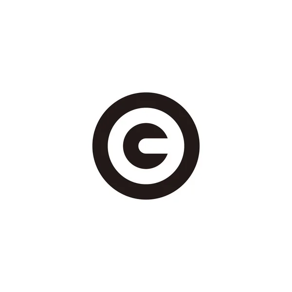 Літера Коло Геометричний Символ Простий Вектор Логотипу — стоковий вектор
