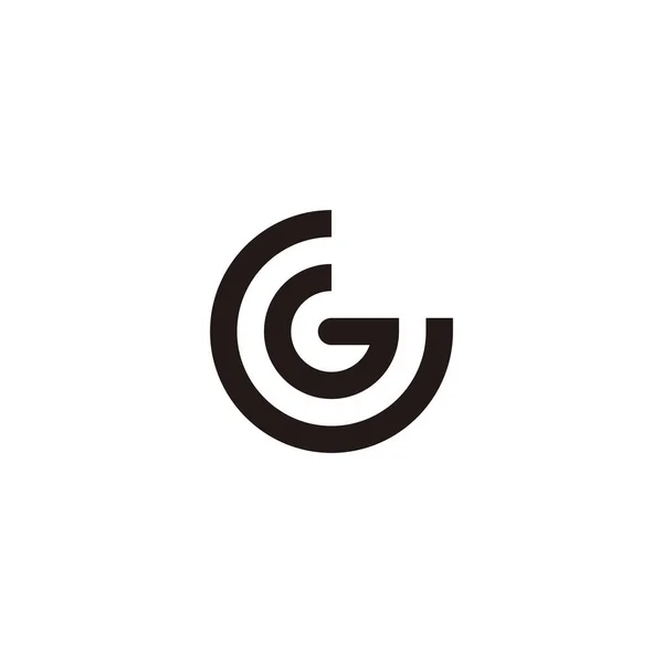 Буква Круг Круглый Геометрический Символ Простой Вектор Логотипа — стоковый вектор