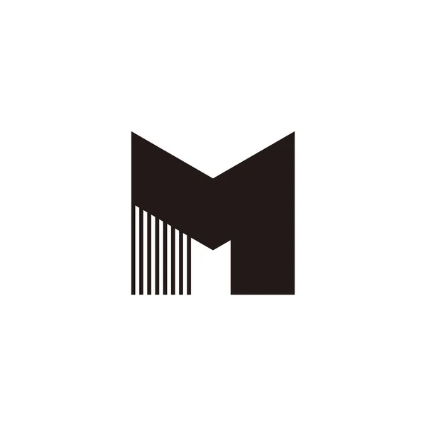 Letter Striped Geometric Symbol Simple Logo Vector — Image vectorielle