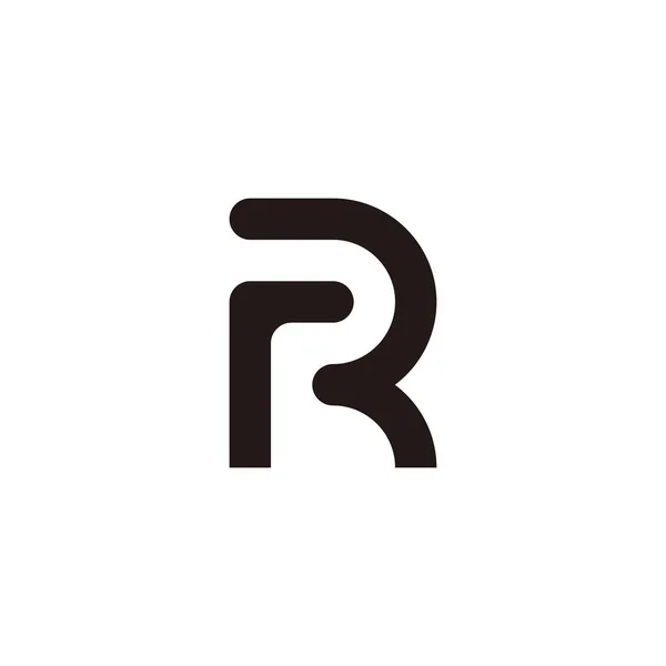 Letter Outline Geometric Symbol Simple Logo Vector — Vettoriale Stock