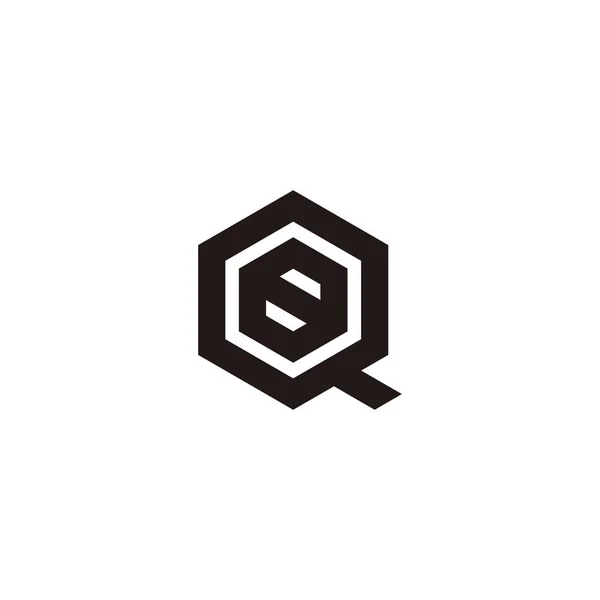 Letter Number Hexagon Geometric Symbol Simple Logo Vector — Archivo Imágenes Vectoriales