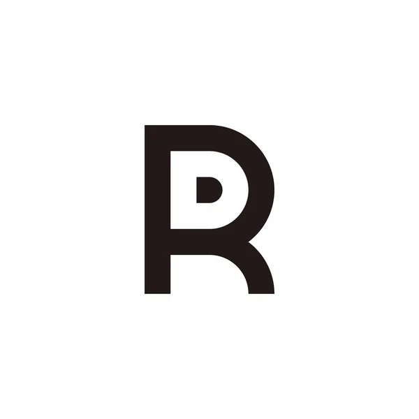 Letter Outline Geometric Symbol Simple Logo Vector — Stok Vektör