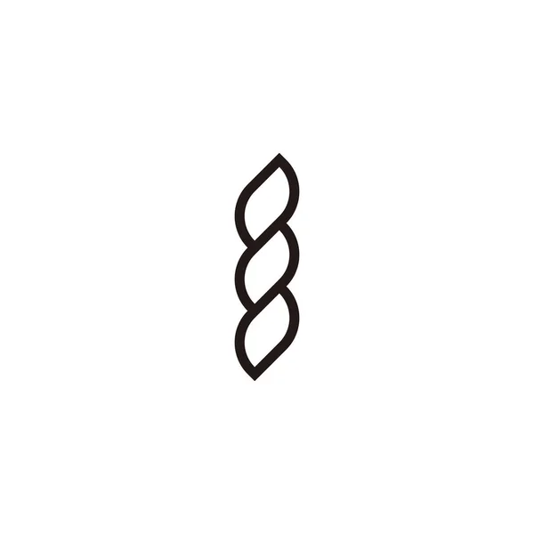 Letter Rope Geometric Symbol Simple Logo Vector — 스톡 벡터