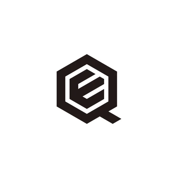 Letter Hexagon Geometric Symbol Simple Logo Vector — Stock vektor