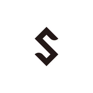 Letter S number 8 shape geometric symbol simple logo vector