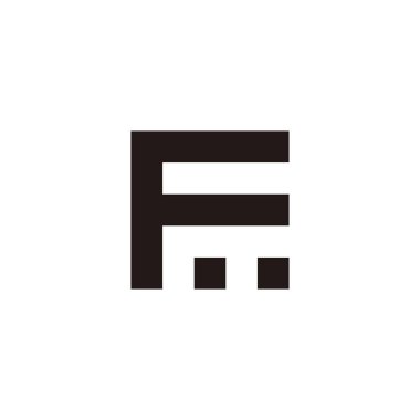 Letter F and m square, building geometric symbol simple logo vector
