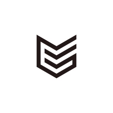 Letter G and J heart geometric symbol simple logo vector