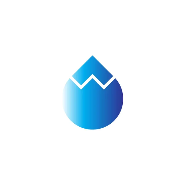 Letter Water Drop Geometric Symbol Simple Logo Vector — Archivo Imágenes Vectoriales