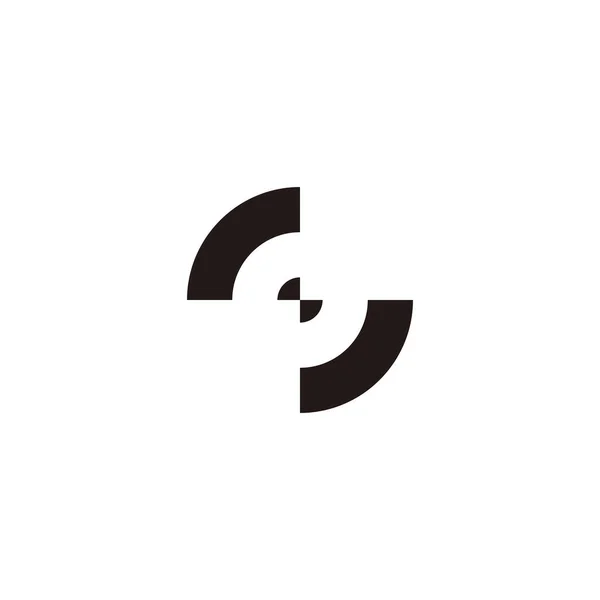 Letter Target Geometric Symbol Simple Logo Vector — Vetor de Stock