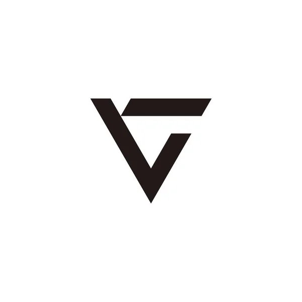 Letter Triangle Outlines Geometric Symbol Simple Logo Vector —  Vetores de Stock